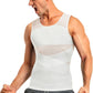Men's body shaping top, double-layer mesh vest, waist and abdomen cinching fitness body shaping top